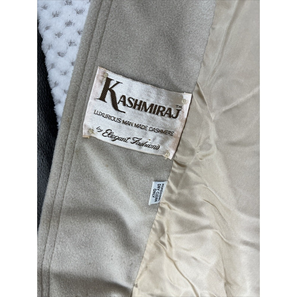 Vintage Kashmiraj Luxurious Man Made Cashmere Beige Trench Coat Elegant Fashions - Picture 2 of 15